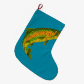 Rainboogforel 4 van Aspen Leaf Grote Kerstsok (Voorkant (Hangend))