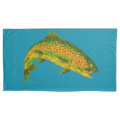 Rainboogforel 4 van Aspen Leaf Kussensloop (Voorkant-Links)