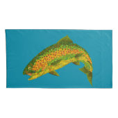 Rainboogforel 4 van Aspen Leaf Kussensloop (Achterkant-Rechts)