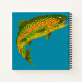 Rainboogforel 4 van Aspen Leaf Notitieboek (Achterkant)