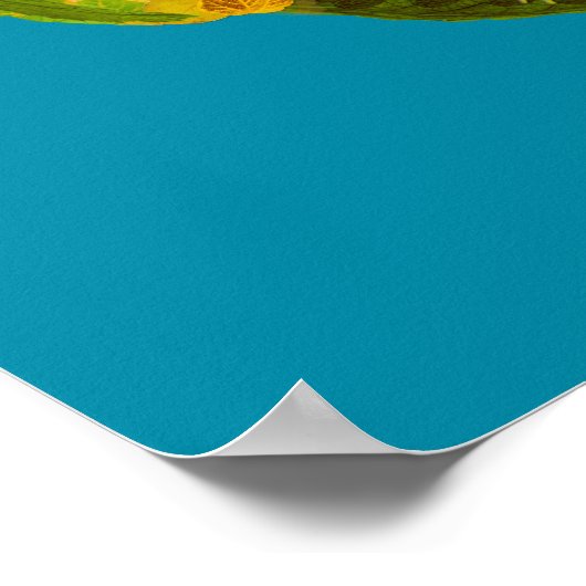 Rainboogforel 4 van Aspen Leaf Poster (Hoek)