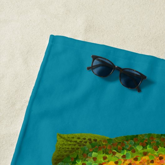 Rainboogforel 4 van Aspen Leaf Strandlaken (In situ)