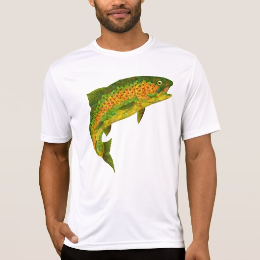 Rainboogforel 4 van Aspen Leaf T-shirt (Voorkant)