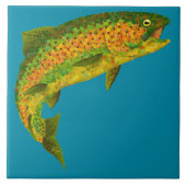 Rainboogforel 4 van Aspen Leaf Tegeltje (Voorkant)