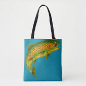 Rainboogforel 4 van Aspen Leaf Tote Bag (Voorkant)