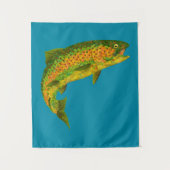 Rainboogforel 4 van Aspen Leaf Wandkleed (Voorkant)