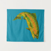 Rainboogforel 4 van Aspen Leaf Wandkleed (Voorkant (horizontaal))