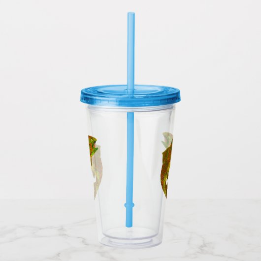 Rainboogforel 6 van Aspen Leaf Acryl Drinkbeker (Rechts)