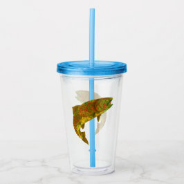 Rainboogforel 6 van Aspen Leaf Acryl Drinkbeker