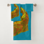 Rainboogforel 6 van Aspen Leaf Bad Handdoek (Insitu)