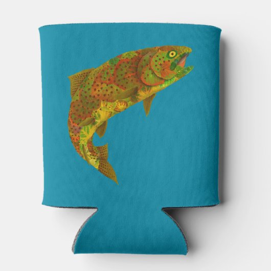 Rainboogforel 6 van Aspen Leaf Blikjeskoeler (Achterkant)