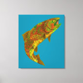 Rainboogforel 6 van Aspen Leaf Canvas Afdruk (Voorkant)