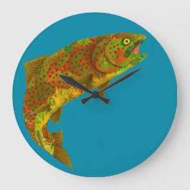 Rainboogforel 6 van Aspen Leaf Grote Klok