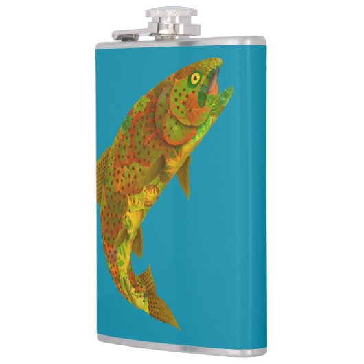 Rainboogforel 6 van Aspen Leaf Heupfles (Links)