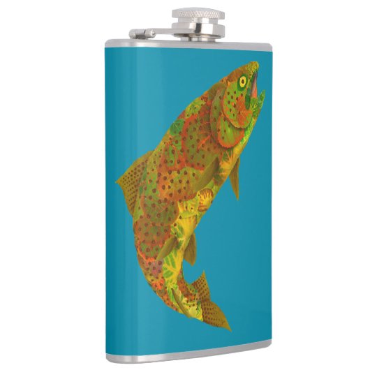 Rainboogforel 6 van Aspen Leaf Heupfles (Rechts)