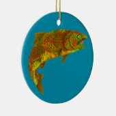 Rainboogforel 6 van Aspen Leaf Keramisch Ornament (Rechts)