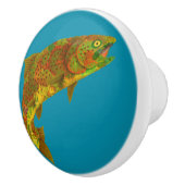 Rainboogforel 6 van Aspen Leaf Keramische Knop (Rechts)