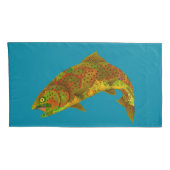 Rainboogforel 6 van Aspen Leaf Kussensloop (Achterkant-Rechts)