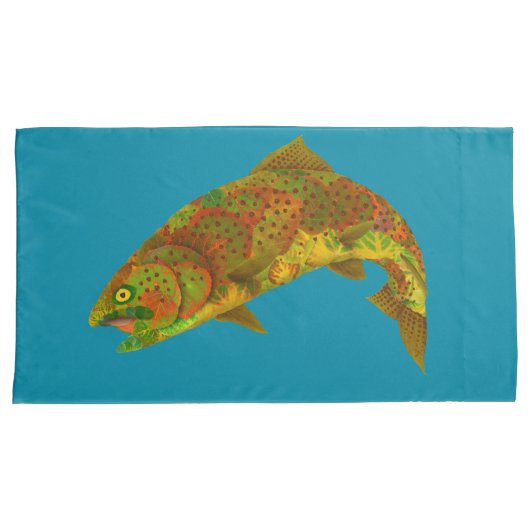 Rainboogforel 6 van Aspen Leaf Kussensloop (Voorkant-Rechts)