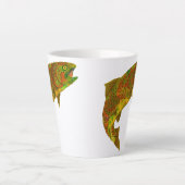 Rainboogforel 6 van Aspen Leaf Latte Mok (Voorkant)