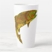 Rainboogforel 6 van Aspen Leaf Latte Mok (Voorkant)