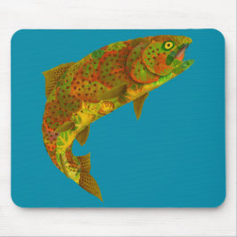 Rainboogforel 6 van Aspen Leaf Muismat