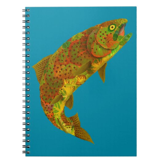 Rainboogforel 6 van Aspen Leaf Notitieboek (Voorkant)