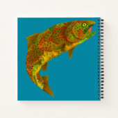 Rainboogforel 6 van Aspen Leaf Notitieboek (Achterkant)
