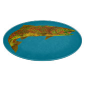 Rainboogforel 6 van Aspen Leaf Snijplank (Hoek)