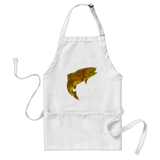 Rainboogforel 6 van Aspen Leaf Standaard Schort (Voorkant)