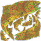 Rainboogforel 6 van Aspen Leaf Sticker (Voorkant)