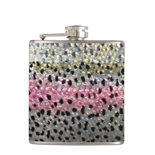 Rainboogforel Kolf met patternslijtage© Heupfles (Voorkant)