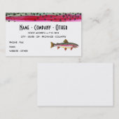 Rainboogforel schilderen visitekaartje (Voorkant / Achterkant)