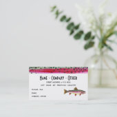 Rainboogforel schilderen visitekaartje (Staand voorkant)