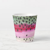 Rainboogforel Vist het schilderen Latte Mok (Voorkant)