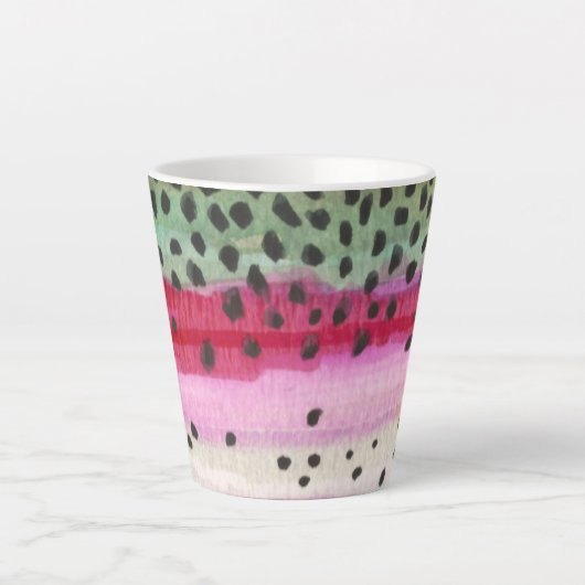 Rainboogforel Vist het schilderen Latte Mok (Voorkant)