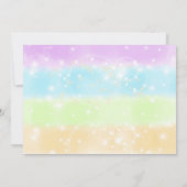Rainboogfoto-uitnodiging regenboogstraal 1ste verj kaart (Achterkant)