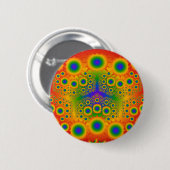 Rainboogfractale explosies: ronde button 5,7 cm (Voorkant /achterkant)