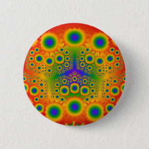 Rainboogfractale explosies: ronde button 5,7 cm