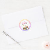 Rainbooggebaren Ronde Sticker (Envelop)