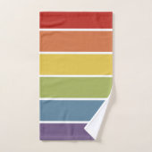 Rainbooggedempte retrostrips bad handdoek (Handdoek)