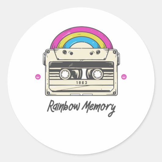 Rainbooggeheugen Ronde Sticker (Voorkant)