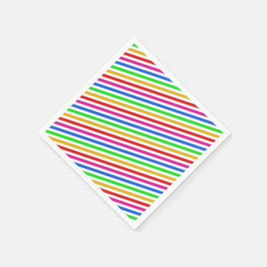 Rainbooggekleurd papier servetten (Hoek)