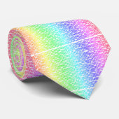 Rainbooggekleurde cirkels, gepersonaliseerd stropdas (Opgerold)