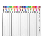 Rainbooggekleurde pennen om lijst aan te passen notitieblok (Voorkant)