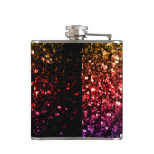 Rainbooggele rode paarse sparken Personaliseren Heupfles (Achterkant)