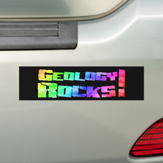Rainbooggeologie Rocks! Bumpersticker (Op auto)