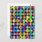 Rainbooggeometrische cirkels   briefkaart (Voorkant / Achterkant)