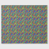 Rainbooggeometrische cirkels cadeaupapier (Vlak)