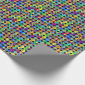 Rainbooggeometrische cirkels cadeaupapier (Hoek)